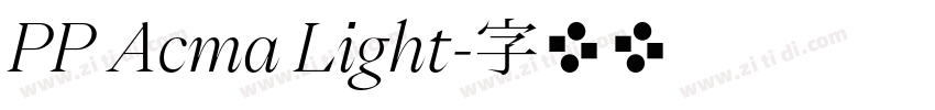 PP Acma Light字体转换